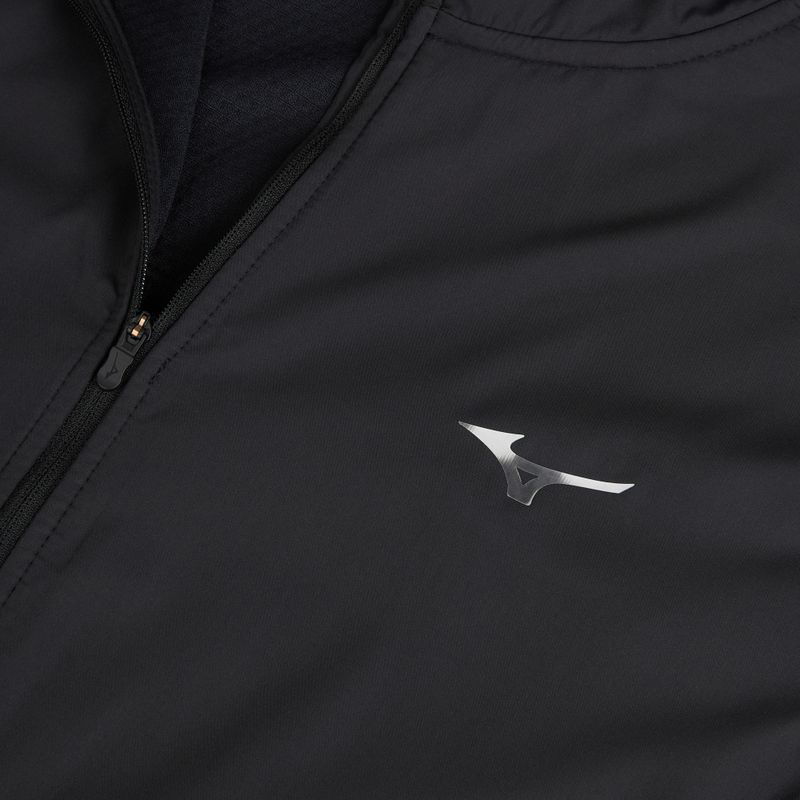 Kurtka do biegania męska Mizuno Active Warmalite Hybrid Full Zip Hooded Long Sleeve Top black 3