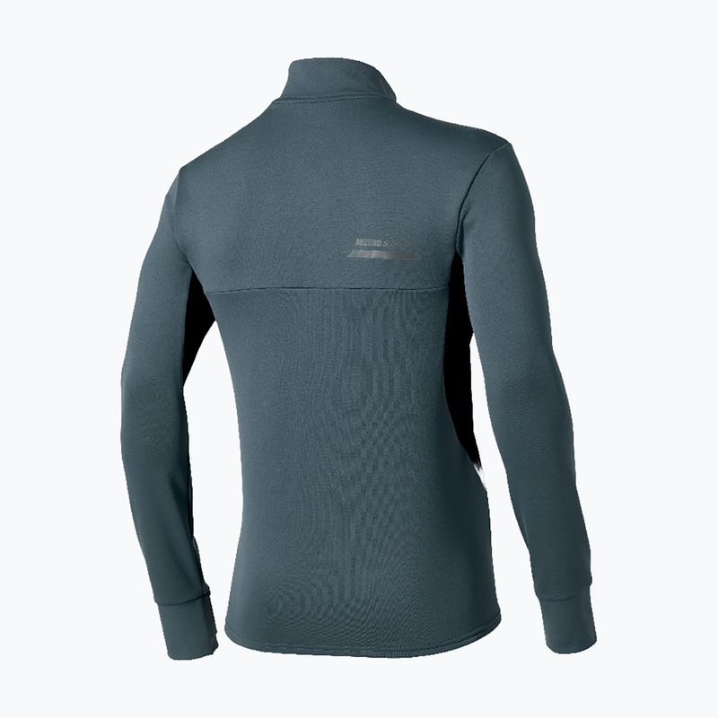 Bluza do biegania męska Mizuno Active Warmalite Half Zip Long Sleeve Top dark slate 2