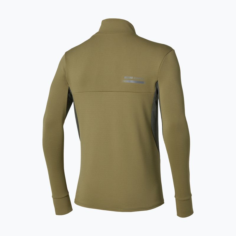 Bluza do biegania męska Mizuno Active Warmalite Half Zip Long Sleeve Top martini olive 2