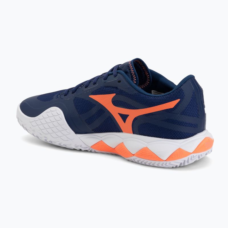 Buty do tenisa męskie Mizuno Wave Enforce Tour 2 CC beacon blue/white/lava orange 3