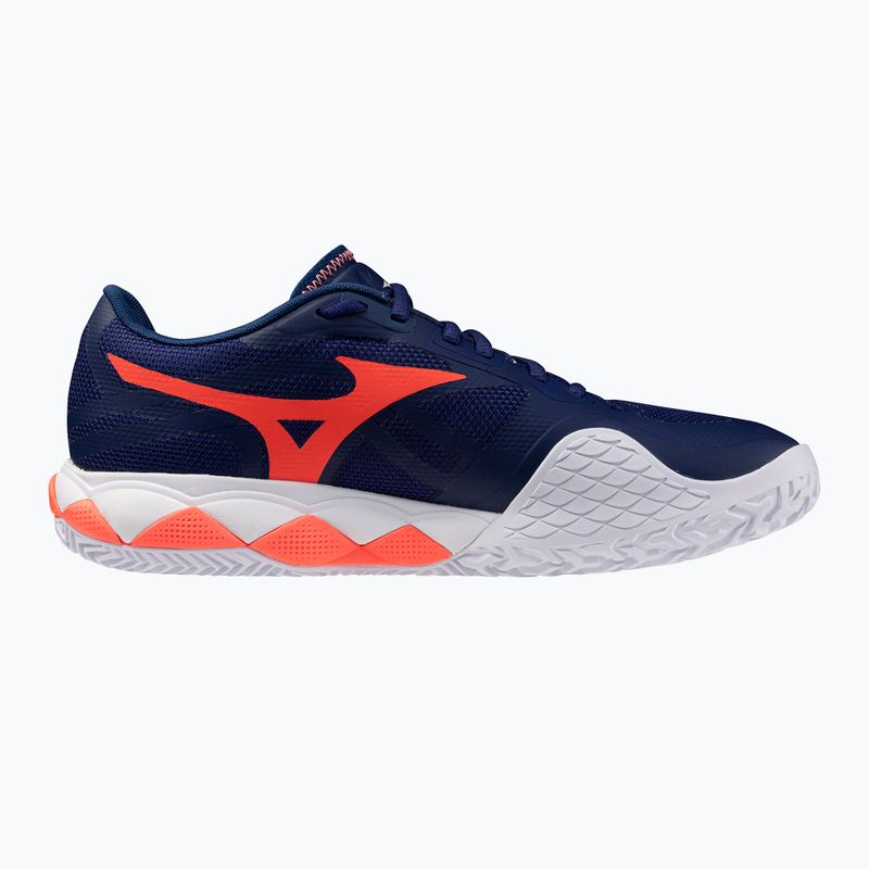 Buty do tenisa męskie Mizuno Wave Enforce Tour 2 CC beacon blue/white/lava orange 9