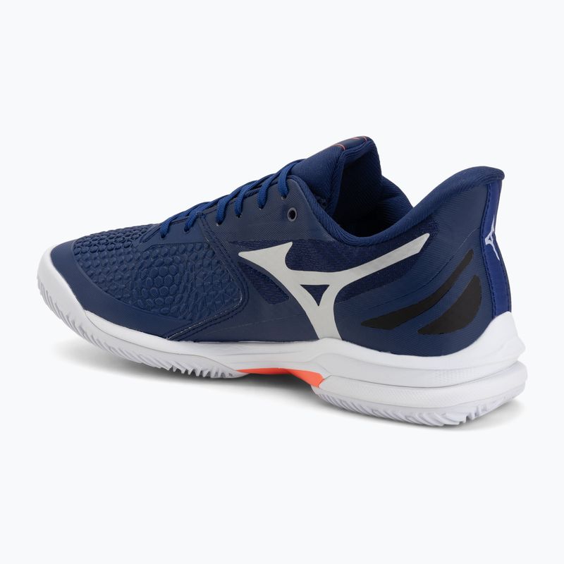 Buty do tenisa męskie Mizuno Wave Exceed Tour 7 CC beacon blue/white/lava orange 3