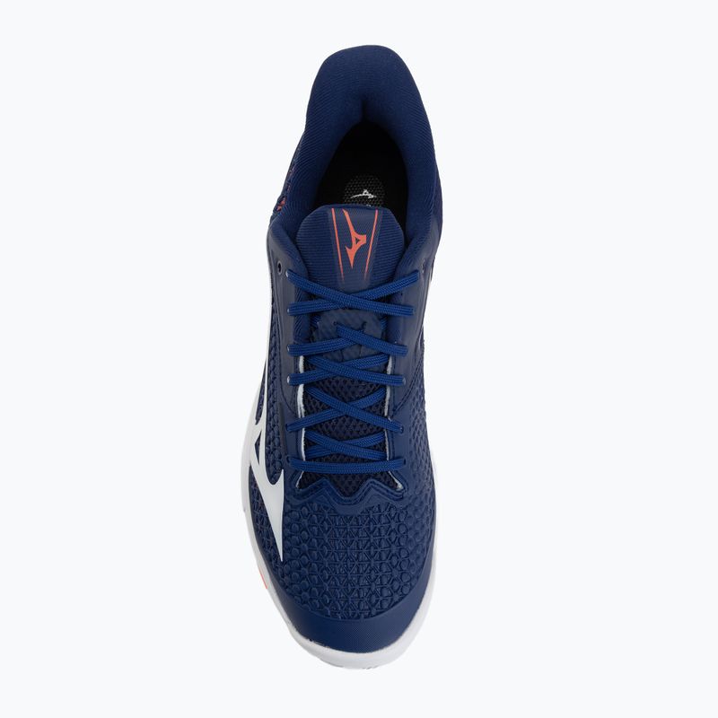 Buty do tenisa męskie Mizuno Wave Exceed Tour 7 CC beacon blue/white/lava orange 5