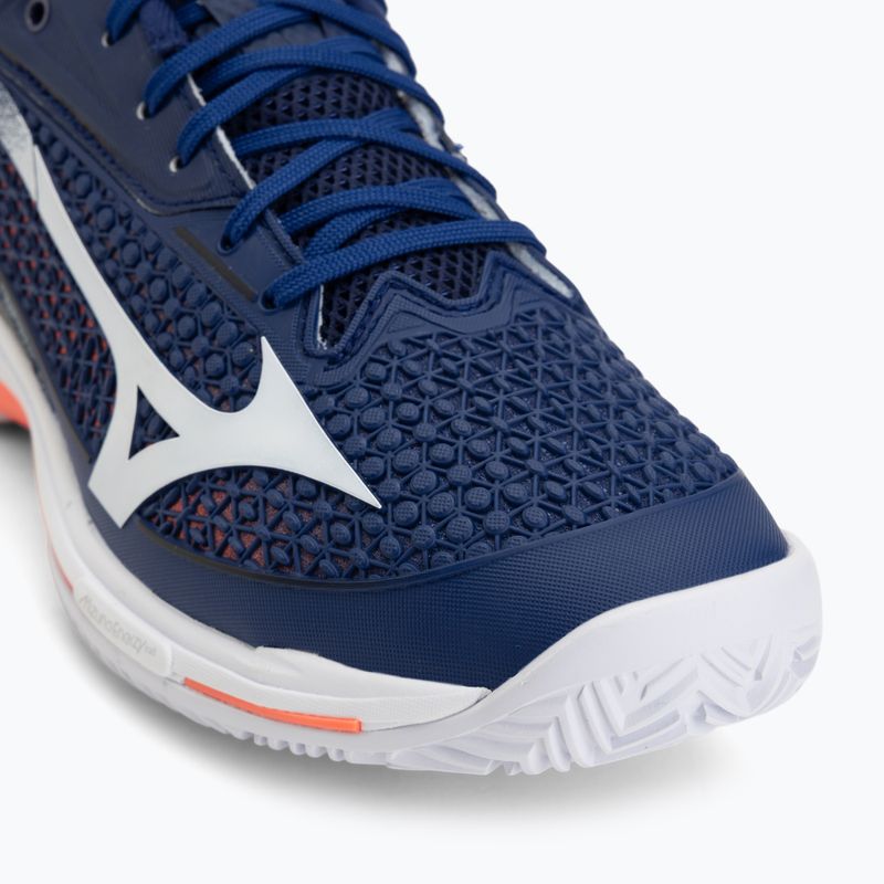 Buty do tenisa męskie Mizuno Wave Exceed Tour 7 CC beacon blue/white/lava orange 7