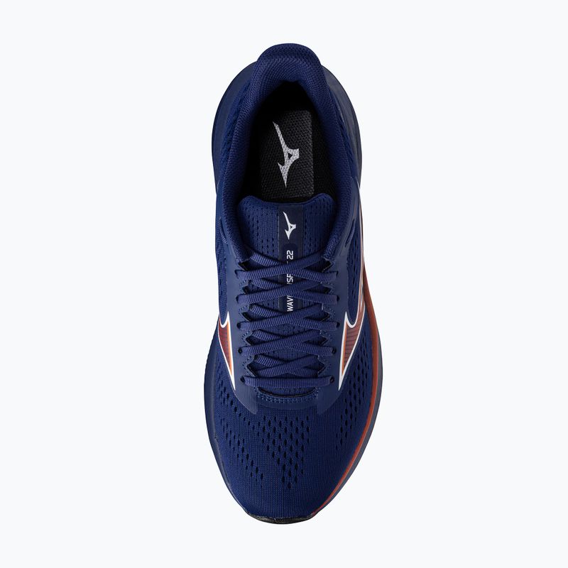 Buty do biegania męskie Mizuno Wave Inspire 22 beacon blue/tomato puree/firecracker 5