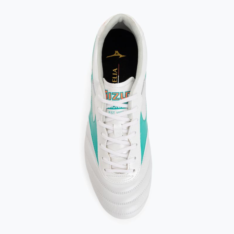Buty piłkarskie Mizuno Morelia II Elite FG white/arcadia/lava orange 5