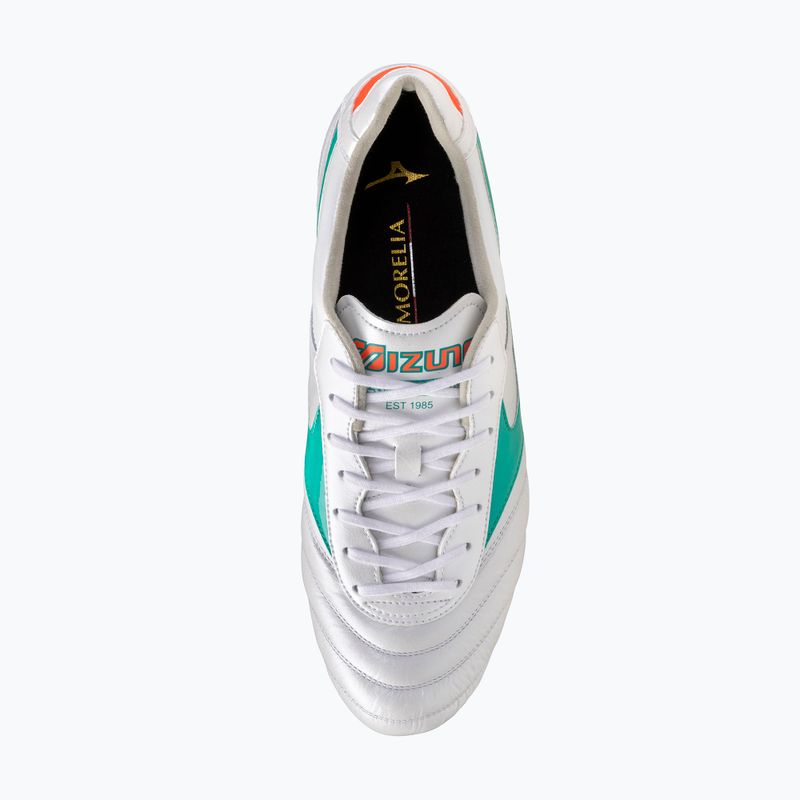 Buty piłkarskie Mizuno Morelia II Elite FG white/arcadia/lava orange 5