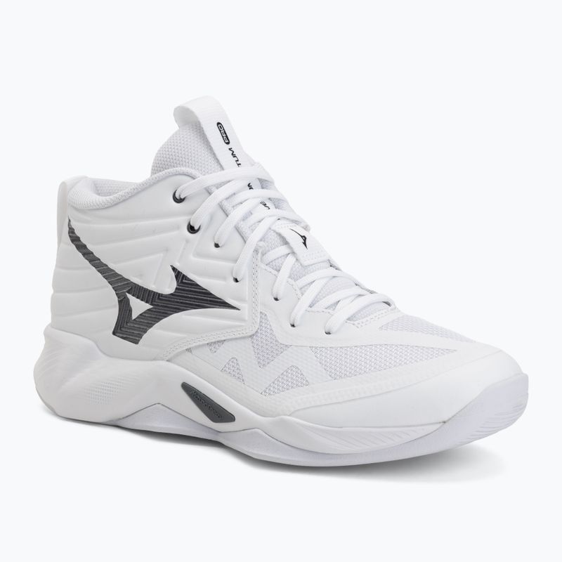 Buty do siatkówki Mizuno Wave Momentum Pro Mid white/metallic gray/black