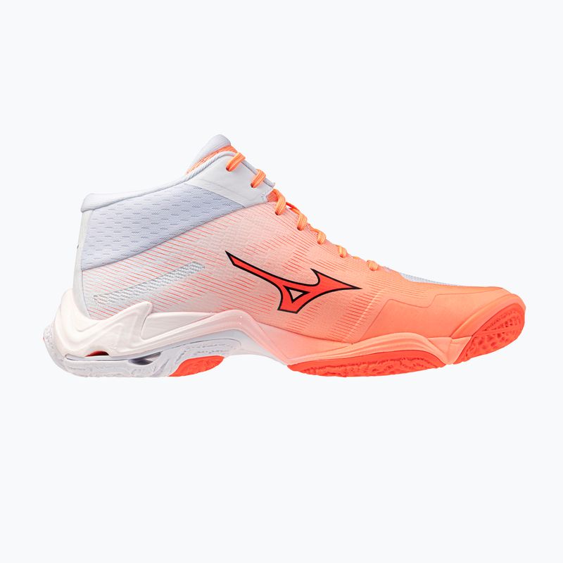Buty do siatkówki Mizuno Wave Lightning Elite Mid Flamingo Coral/Lava Orange/White 2