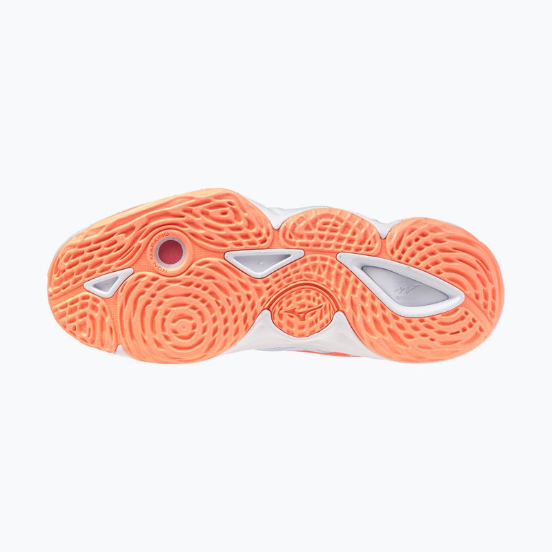 Buty do siatkówki damskie Mizuno Wave Momentum Elite blue finch/white/lava orange 4