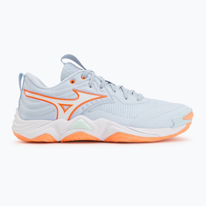 Buty do siatkówki damskie Mizuno Wave Momentum Elite blue finch/white/lava orange 2