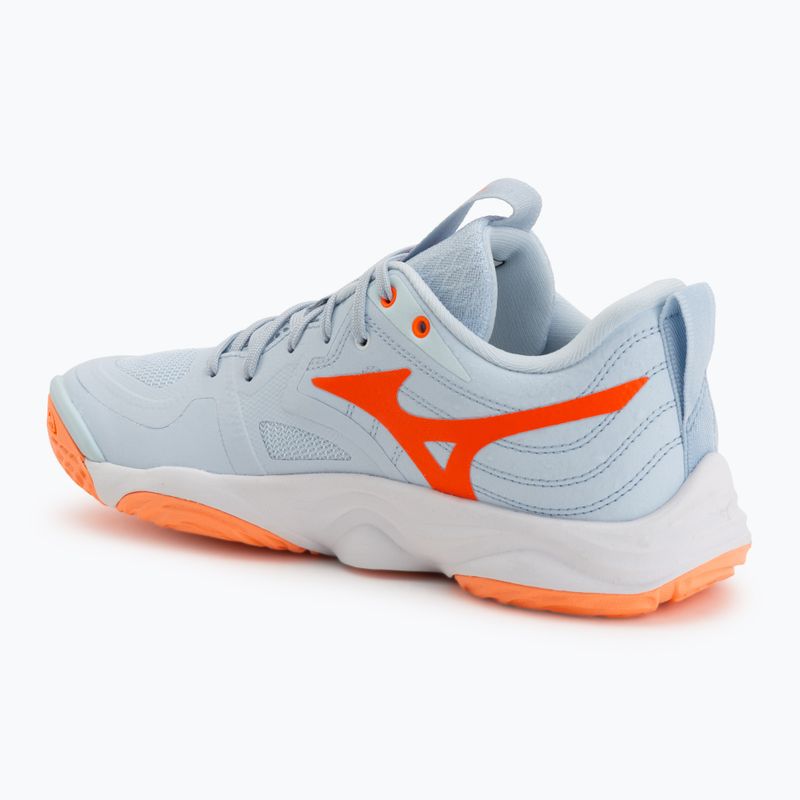 Buty do siatkówki damskie Mizuno Wave Momentum Elite blue finch/white/lava orange 3