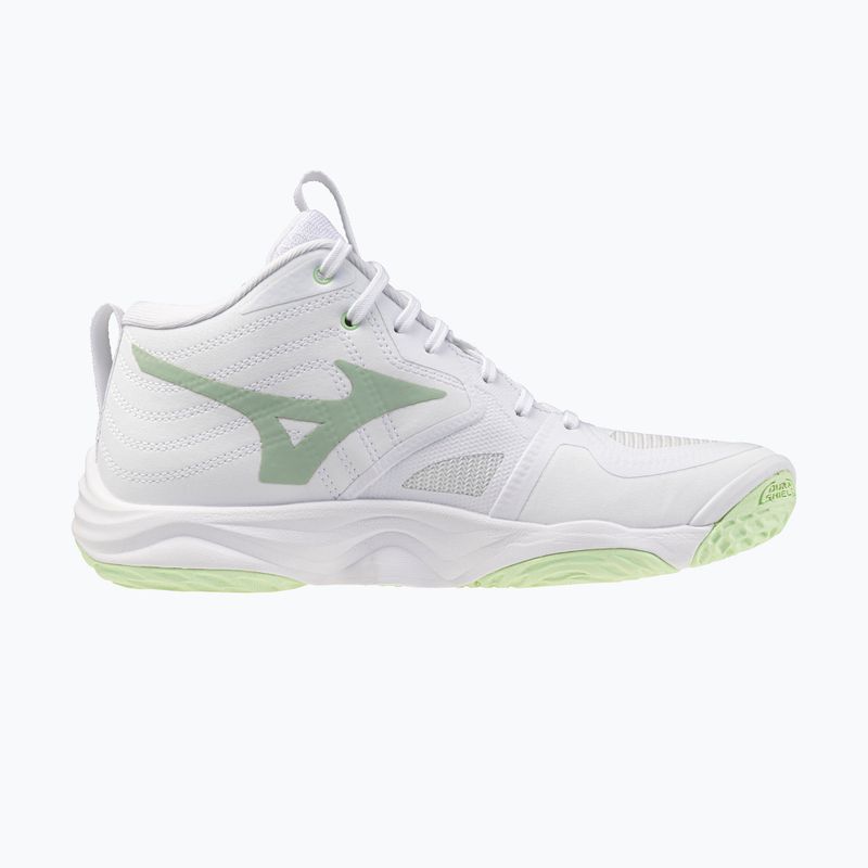 Buty do siatkówki damskie Mizuno Wave Momentum Elite Mid white/balsam green/ambrosia 2