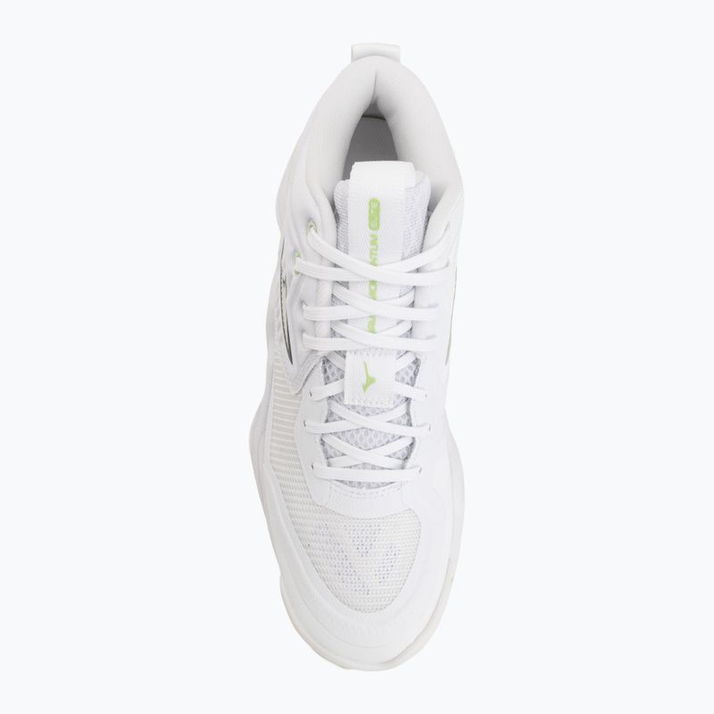 Buty do siatkówki damskie Mizuno Wave Momentum Elite Mid white/balsam green/ambrosia 5