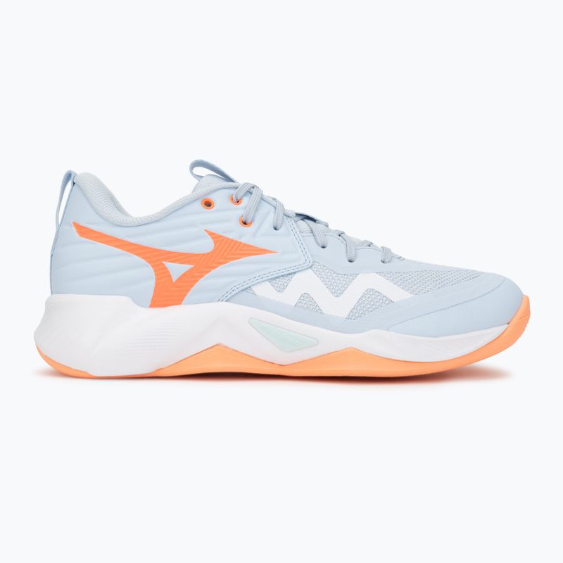 Buty do siatkówki damskie Mizuno Wave Momentum Pro blue finch/lava orange/flamingo coral 2