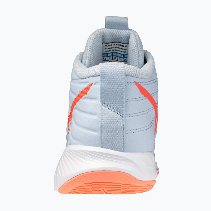 Buty do siatkówki damskie Mizuno Wave Momentum Pro Mid blue finch/lava orange/flamingo coral 3