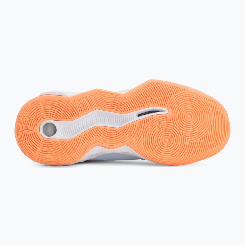 Buty do siatkówki damskie Mizuno Wave Momentum Pro Mid blue finch/lava orange/flamingo coral 4