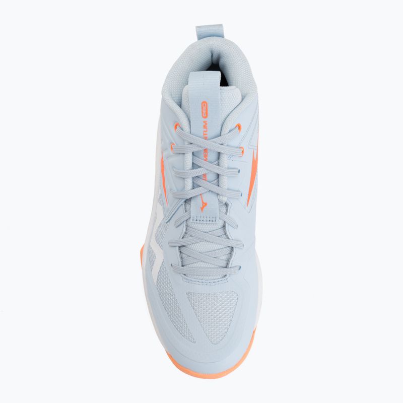 Buty do siatkówki damskie Mizuno Wave Momentum Pro Mid blue finch/lava orange/flamingo coral 5