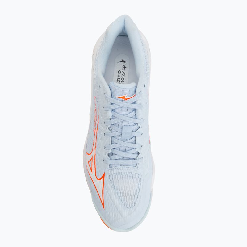 Buty do siatkówki damskie Mizuno Wave Lightning Elite blue finch/white/lava orange 5