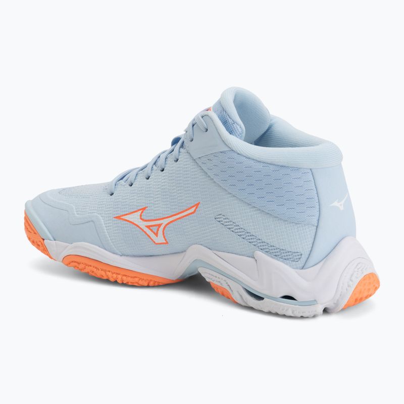 Buty do siatkówki damskie Mizuno Wave Lightning Elite Mid blue finch/whitelava orange 3