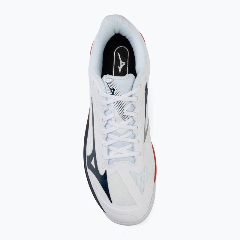 Buty do tenisa męskie Mizuno Wave Exceed Court AC white/insignia blue/orange 5