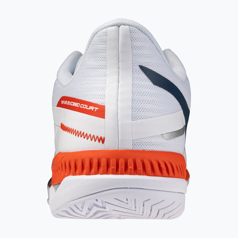 Buty do tenisa męskie Mizuno Wave Exceed Court AC white/insignia blue/orange 3