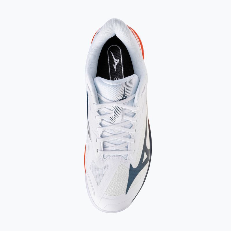 Buty do tenisa męskie Mizuno Wave Exceed Court AC white/insignia blue/orange 5