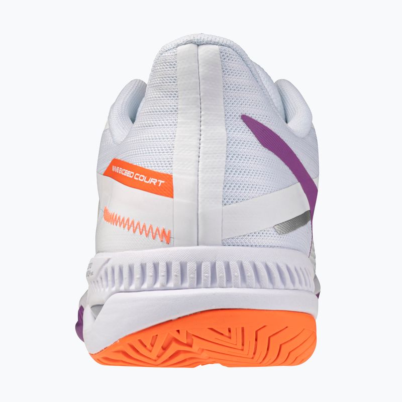 Buty do tenisa damskie Mizuno Wave Exceed Court AC white/dahlia/lava orange 3