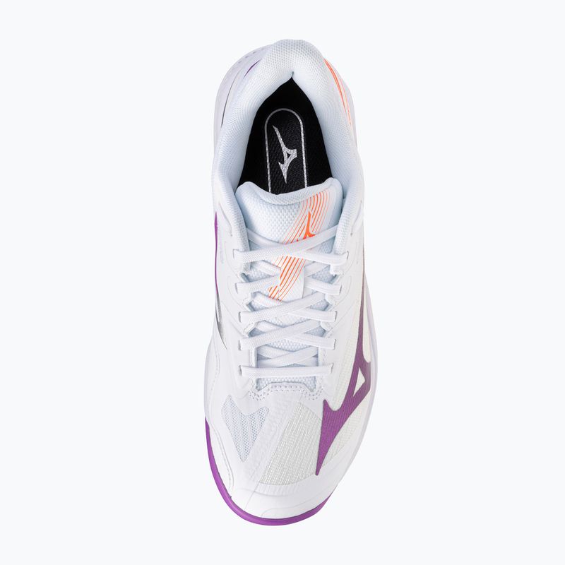 Buty do tenisa damskie Mizuno Wave Exceed Court AC white/dahlia/lava orange 5