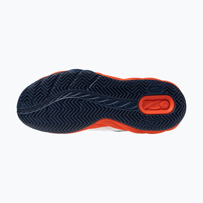 Buty do tenisa męskie Mizuno Wave Enforce Court 2 AC white/insignia blue/orange 4