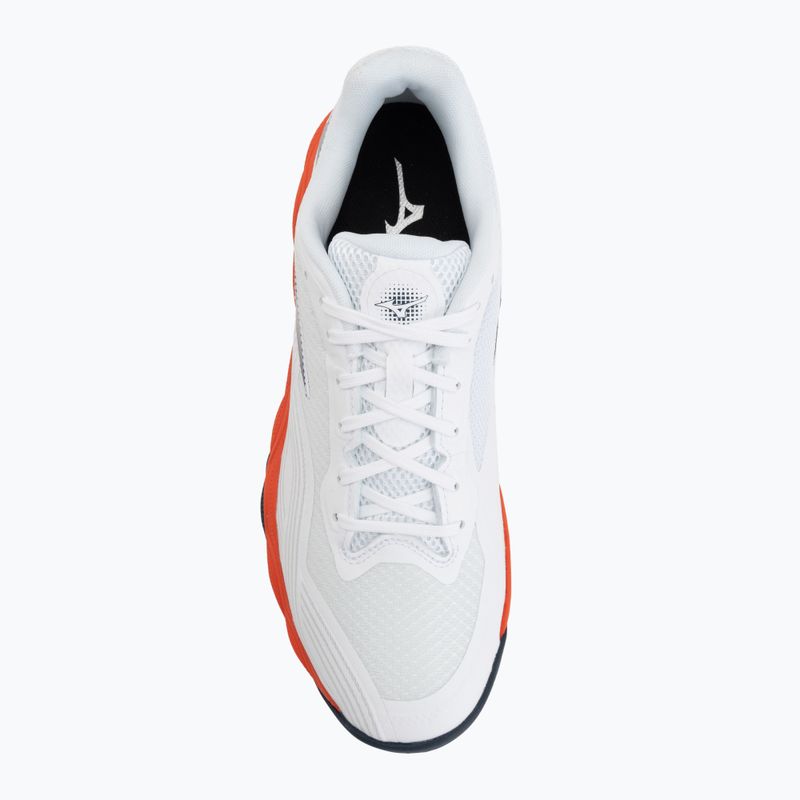 Buty do tenisa męskie Mizuno Wave Enforce Court 2 AC white/insignia blue/orange 5