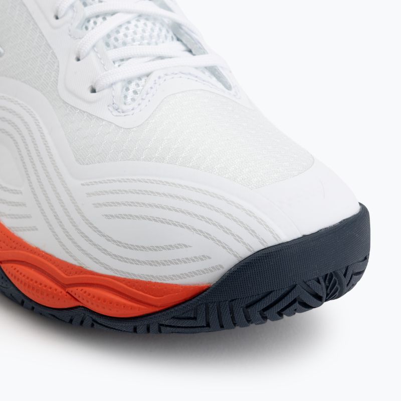 Buty do tenisa męskie Mizuno Wave Enforce Court 2 AC white/insignia blue/orange 7