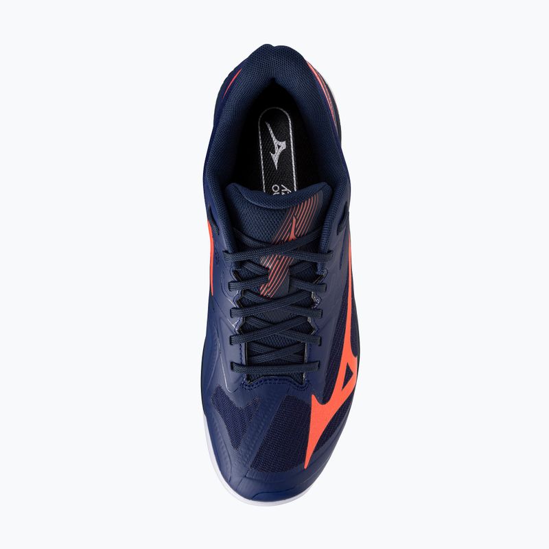 Buty do tenisa męskie Mizuno Wave Exceed Court CC beacon blue/lava orange/white 5
