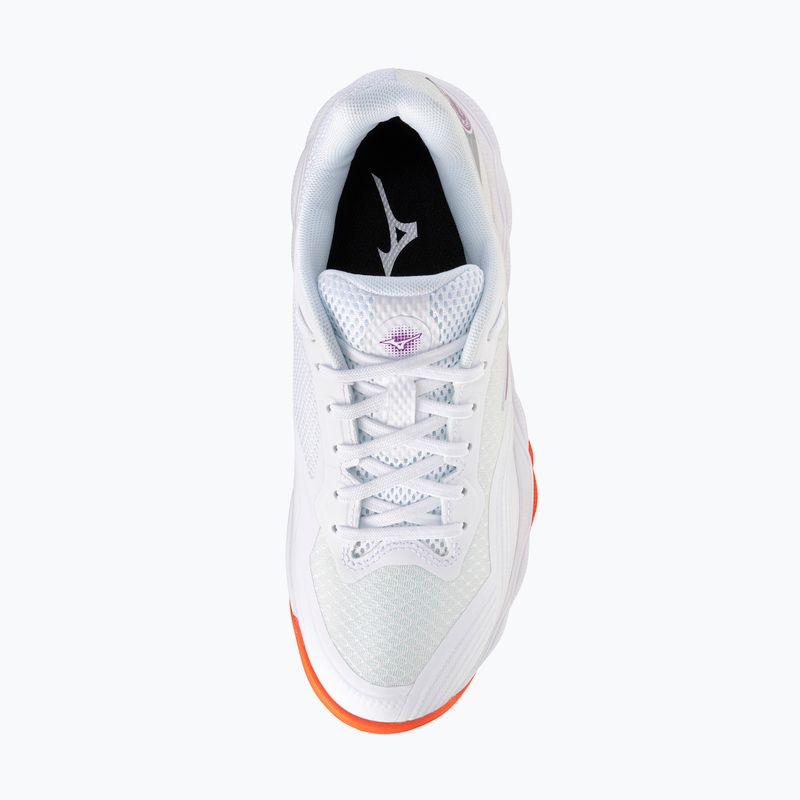 Buty do tenisa damskie Mizuno Wave Enforce Court 2 CC white/dahlia/sunstone 5