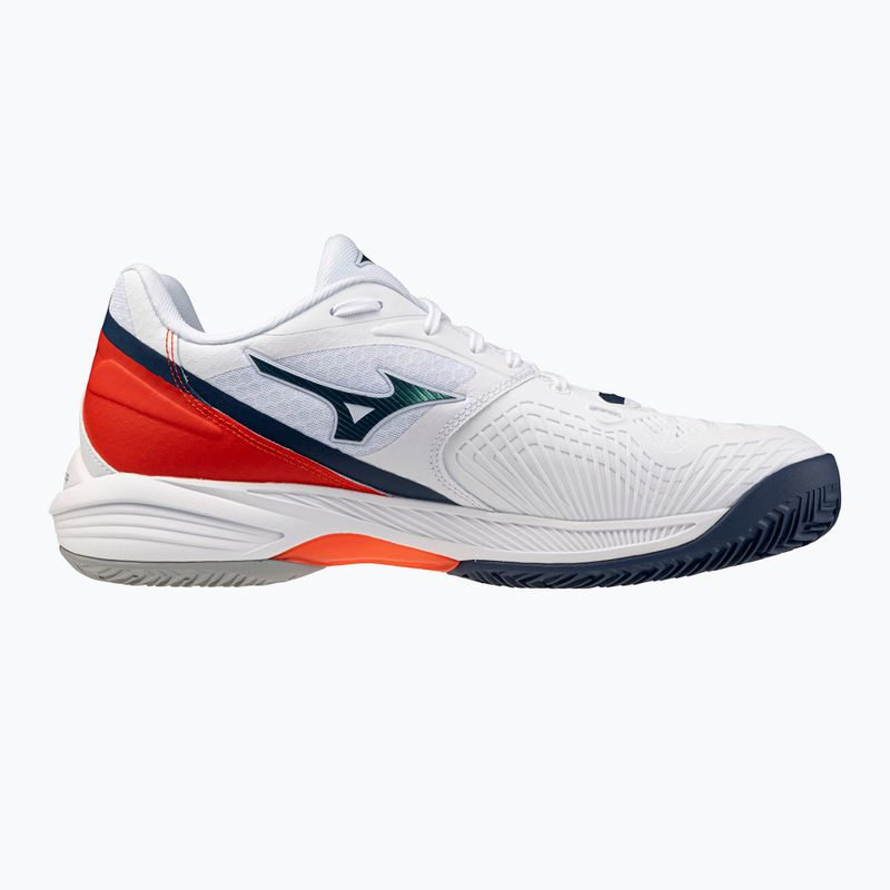 Buty do tenisa męskie Mizuno Neo Ace CC white/insignia blue/orange 2