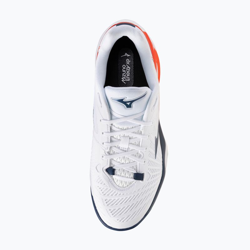 Buty do tenisa męskie Mizuno Neo Ace CC white/insignia blue/orange 5