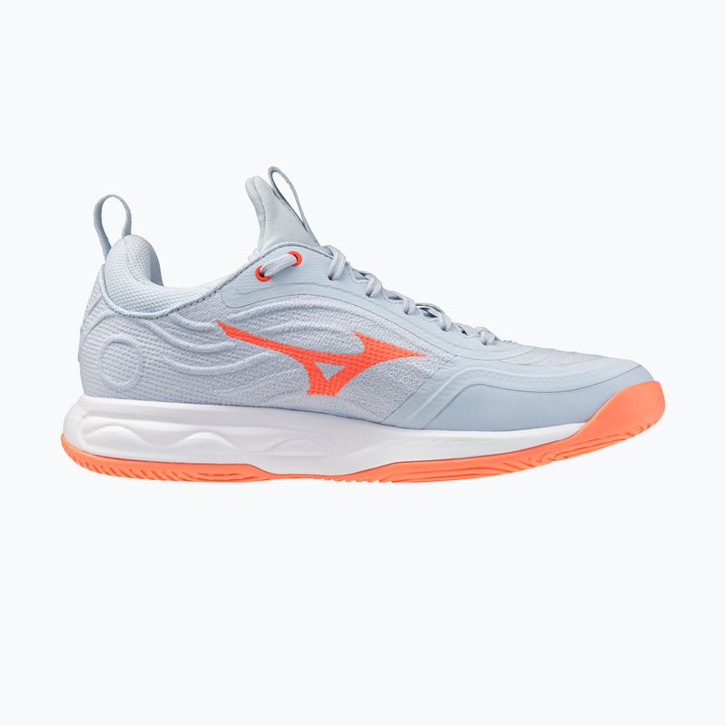 Buty do siatkówki damskie Mizuno Wave Luminous Elite blue finch/lava orange/flamingo coral 2