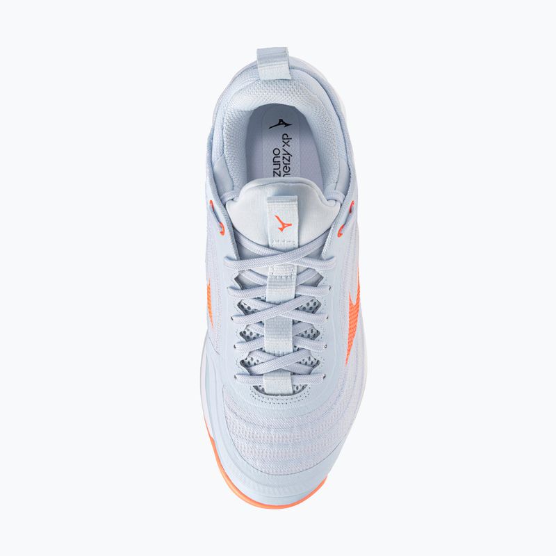 Buty do siatkówki damskie Mizuno Wave Luminous Elite blue finch/lava orange/flamingo coral 5