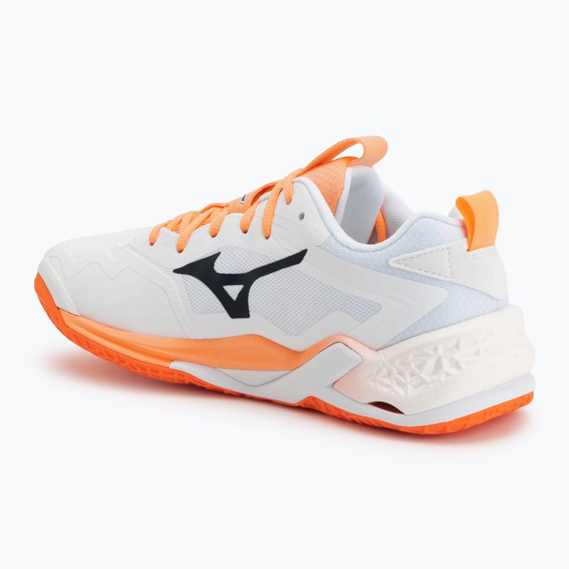 Buty do piłki ręcznej Mizuno Wave Stealth Neo 2.1 white/black/flamingo coral 3