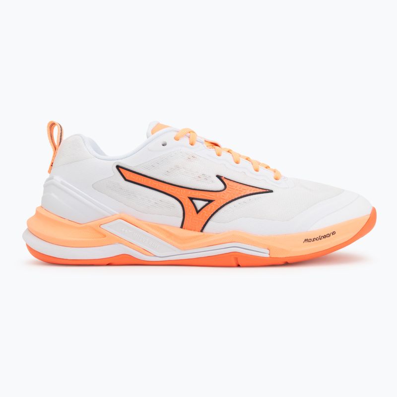 Buty do piłki ręcznej Mizuno Wave Stealth Elite white/lava orange 2