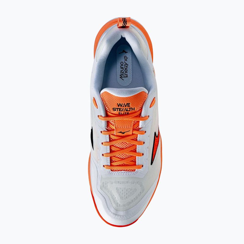 Buty do piłki ręcznej Mizuno Wave Stealth Elite white/lava orange 5