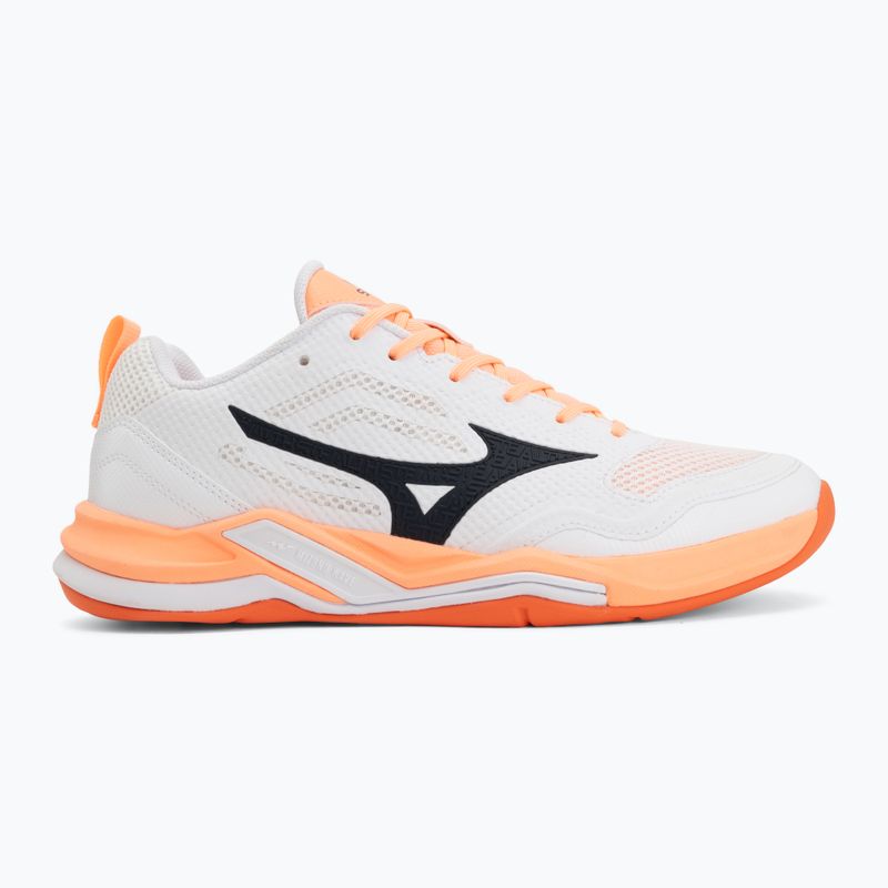 Buty do piłki ręcznej Mizuno Wave Stealth Pro white/black/flamingo coral 2