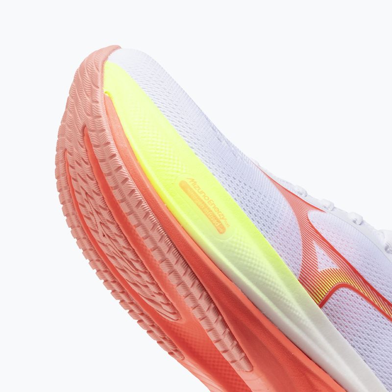 Buty do biegania damskie Mizuno Wave Rider 30 white/flamingo coral/lime pulp 8