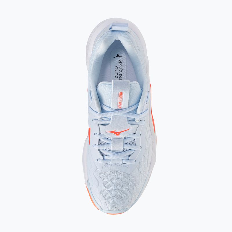 Buty do piłki ręcznej damskie Mizuno Wave Stealth Neo 2.1 blue finch/lava orange/white 4