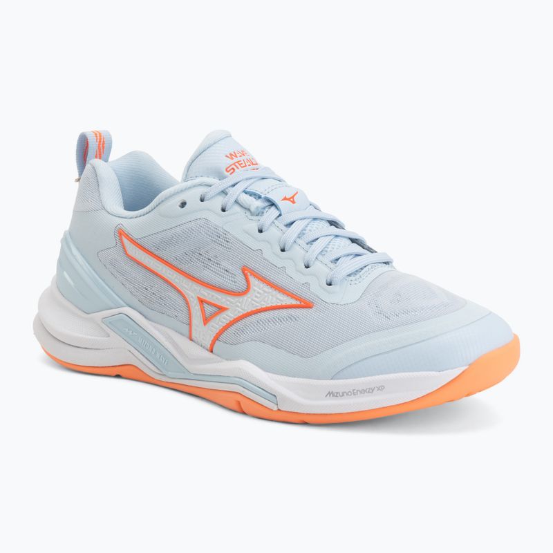 Buty do piłki ręcznej damskie Mizuno Wave Stealth Elite blue finch/white