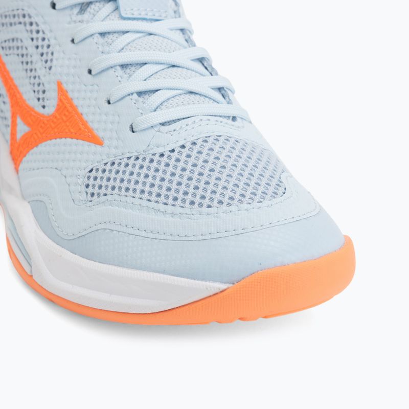 Buty do piłki ręcznej damskie Mizuno Wave Stealth Pro blue finch/lava orange 7