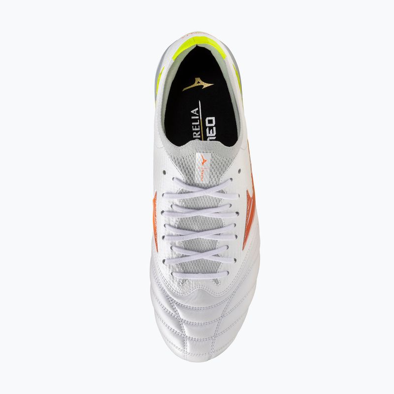 Buty piłkarskie Mizuno Morelia Neo V β Japan AG white/lava orange/evening primrose 5