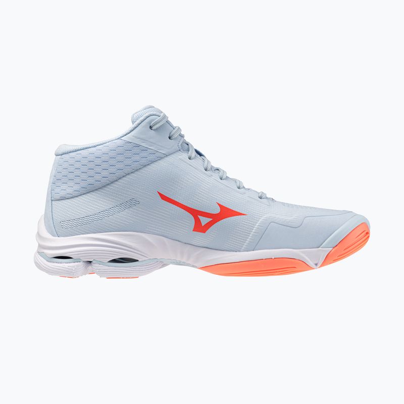 Buty do siatkówki damskie Mizuno Wave Lightning Pro Mid blue finch/lava orange/flamingo coral 2