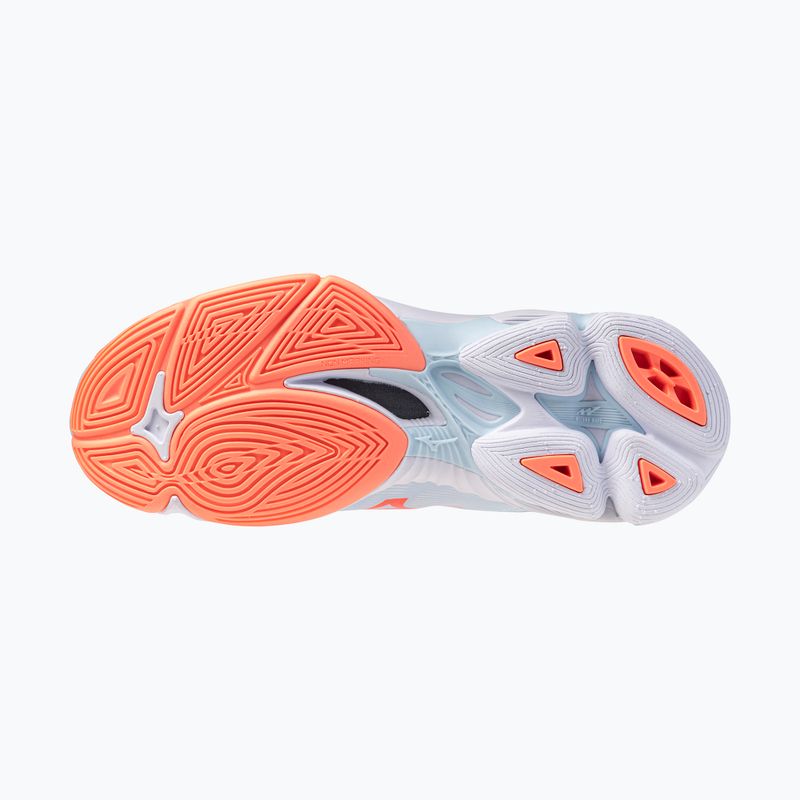 Buty do siatkówki damskie Mizuno Wave Lightning Pro Mid blue finch/lava orange/flamingo coral 4
