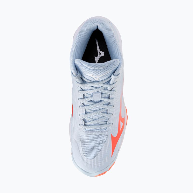 Buty do siatkówki damskie Mizuno Wave Lightning Pro Mid blue finch/lava orange/flamingo coral 5